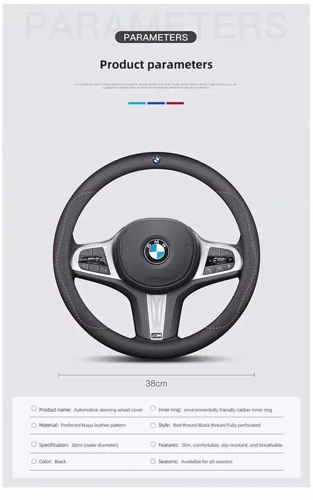 Para bmw m capa de volante do carro g20 f11 e87 f30 f10 x3 g01 x5 f40 f16 m3 x1 x7 1 3 5 7 série couro antiderrapante acessórios