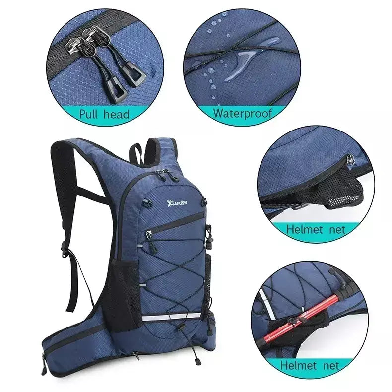 Caminhadas mochila impermeável poliéster resistente ao desgaste das mulheres dos homens trekking mochila em camadas saco de armazenamento esporte para exercício fitness