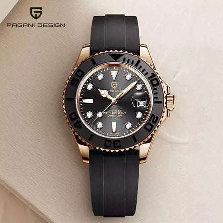 Pagani design esportes masculino relógio de pulso mecânico safira luxo relógio automático para homem aço inoxidável à prova dwaterproof água