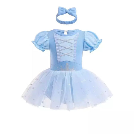 Baby Romper TUTU Vestido Com Headband Infantil Baby Princess Girl Roupas Tamanho 3-18M Cute Design Baby Dress Party Trajes