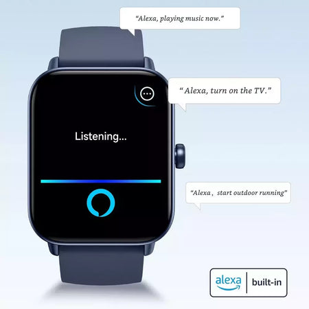 Built-in Alexa Smart Watch para Men e Women, IP68 Waterproof, Bluetooth Call, Stress Test, Blood Oxygen, Heart Rate, 5ATM, IDW19, 2023, New