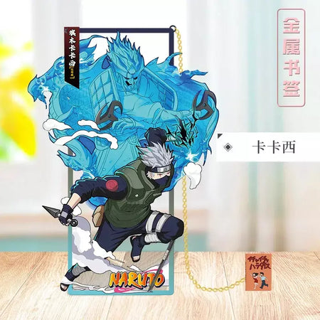 Naruto anime japonês periféricos metal artesanato marcador ornamentos de mesa colecionáveis presente de aniversário criativo para namorado menino brinquedo