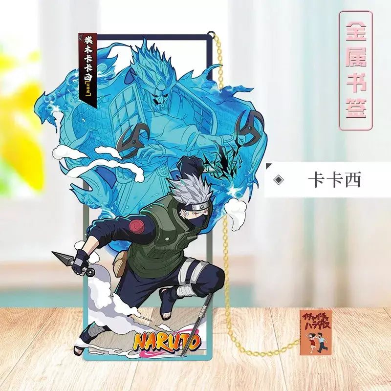 Naruto anime japonês periféricos metal artesanato marcador ornamentos de mesa colecionáveis presente de aniversário criativo para namorado menino brinquedo