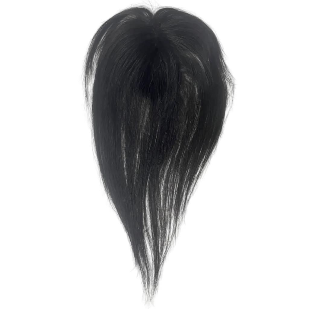 Nenhum clipes de cabelo humano franja francesa gancho e laço pasta mágica toppers para mulheres fácil de usar adesivos de costura remendos de cabelo extensão