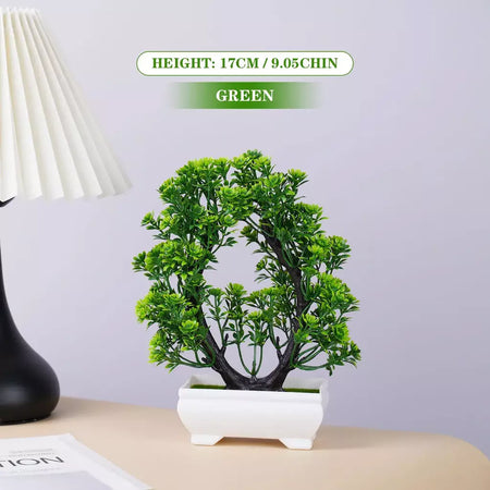 Plantas artificiais em vaso bonsai lindas pequenas plantas de árvore flores falsas ornamentos em vaso para casa jardim decoração oficial do hotel