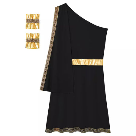 Homens antigo deus grego gladiador halloween cosplay trajes toga com mangas rei romano príncipe toga robe vestido punhos destacáveis
