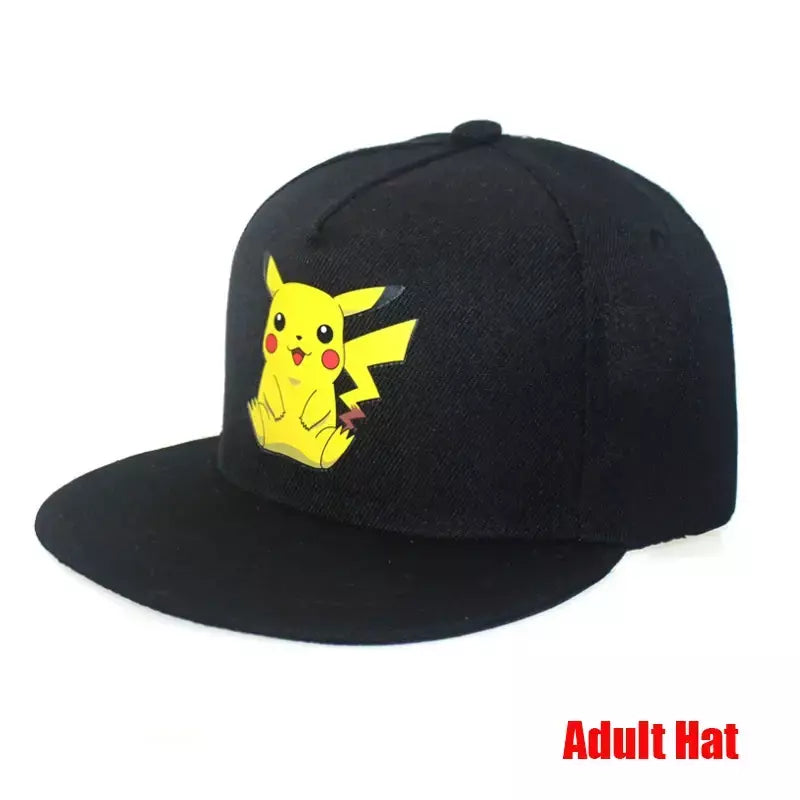 Anime figura pokemon boné de beisebol pikachu chapéu ajustável pokemon cosplay hip hop dos desenhos animados chapéus adultos menino menina crianças presentes aniversário