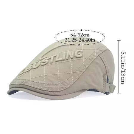 Chapéu de boina de algodão masculino, boina casual respirável de jornaleiro, boina de taxista, primavera, verão, outono