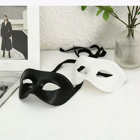 Mulheres homem sexy cavalheiro máscara de baile máscara de baile adereços festa de halloween preto branco retro máscara de plástico meia face cosplay máscara