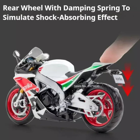 1:12 apulia rsv4 suzuki gsx liga modelo de carro da motocicleta brinquedos diecast roda dianteira direção suspensão da roda traseira presentes das crianças