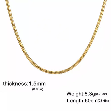 My Shape Rodada Cobra Cadeia Colar para Mulheres Homens Aço Inoxidável Link Cadeia 0.9mm 1.2mm 2mm Cadeia Gargantilha Moda Jóias Presentes