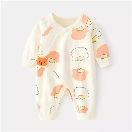 Algodão bebê recém-nascido menina menino macacão impressão infantil macacão casual roupas recém-nascidos para meninas meninos primavera outono roupas novo 0-6m