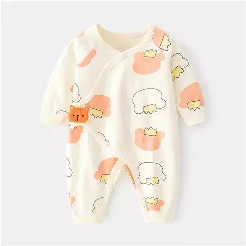 Algodão bebê recém-nascido menina menino macacão impressão infantil macacão casual roupas recém-nascidos para meninas meninos primavera outono roupas novo 0-6m