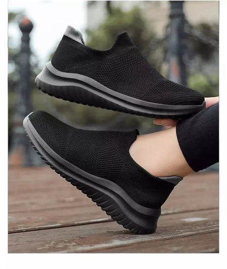 Sapatos masculinos tênis de malha respirável deslizamento em tênis de corrida ao ar livre antiderrapante casal jogging treinamento caminhadas sapatos esportivos