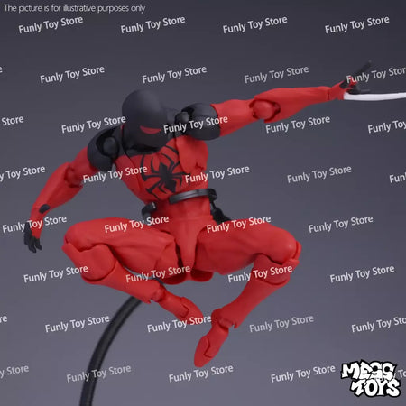 Em estoque brinquedos bagunça homem aranha symbiote spiderman messtoys scarlet aranha terno preto vizinho anime figura de ação presentes brinquedos