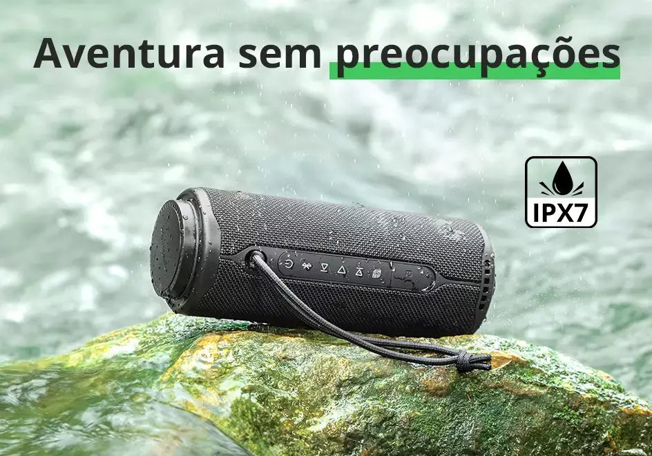 Tronsmart T8 caixa de som bluetooth portátil, Alto-falante Bluetooth 40W Alto-falante portátil externo com graves profundos, SoundPulse, IPX7 à prova d'água, controle de APP, para camping