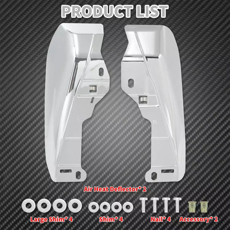 Motocicleta mid-frame defletor de ar escudo térmico guarnição capa para harley touring electra street glide road king fltrx 2001-23 24-up