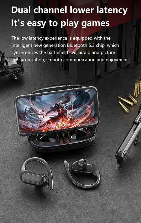 Xiaomi mijia a520 fones de ouvido bluetooth tws sem fio ganchos esportes corrida jogo ohs fone