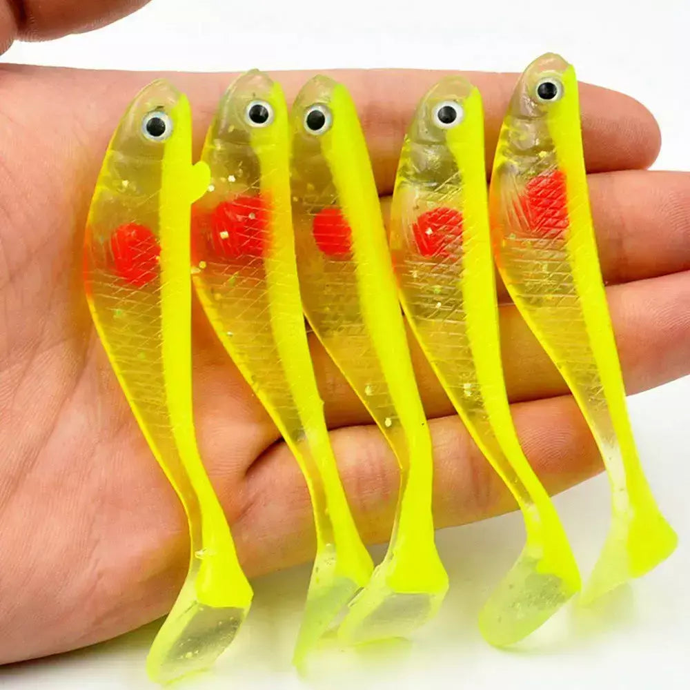 5 pçs/set criatura iscas de pesca vinil isca macia 8.5cm/5.3g predador pesca pique isca de borracha macia acessórios de pesca