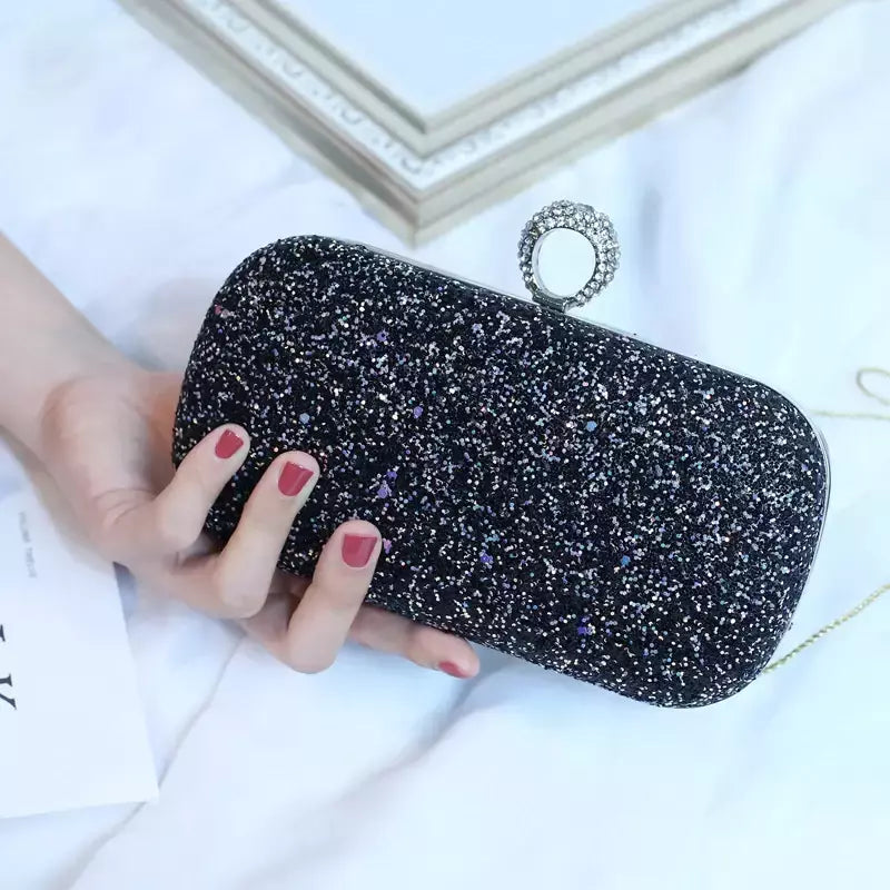 Evening Pink Clutch Purse Mulheres Bling Lantejoulas Bolsas 2023 Novo Designer De Moda Saco De Telefone De Luxo Crossbody Pequeno Saco De Designer