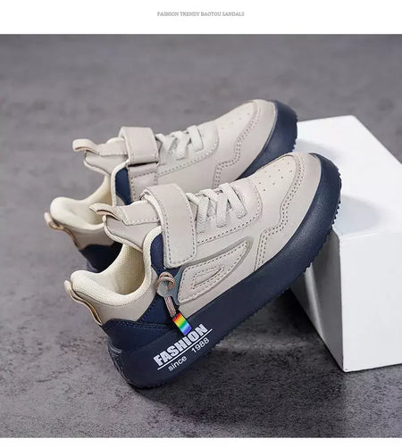 Meninos tenis tênis crianças sapatos moda de luxo couro crianças casual tênis plataforma sapatos esportivos para menino 4 a 12 anos