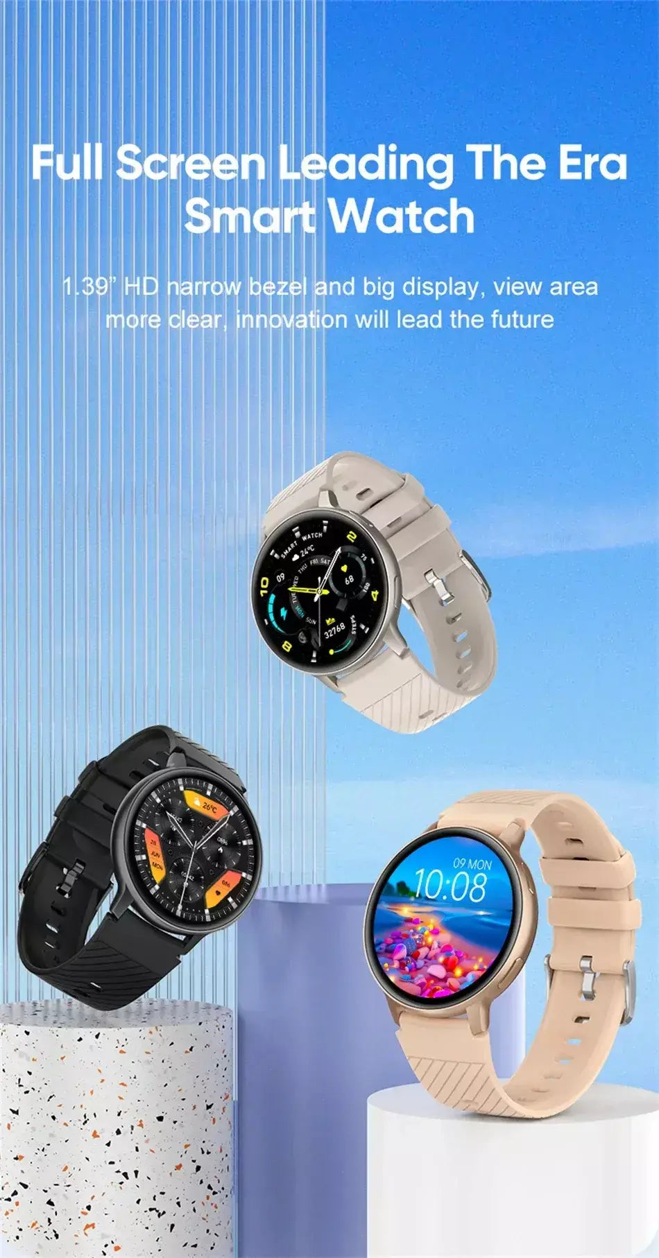 Xiaomi chamada relógio inteligente feminino mostrador personalizado relógios de aço masculino esportes rastreador fitness freqüência cardíaca smartwatch para android