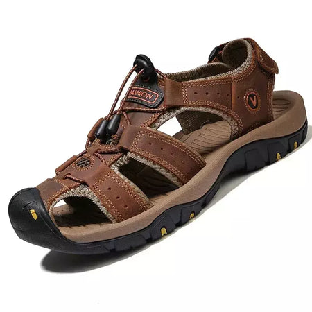 2024 sapatos masculinos de couro verão novo tamanho grande sandálias masculinas sandálias de moda chinelos tamanho grande 38-47 ?