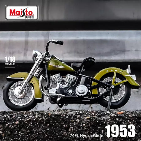 Maisto 1:18 harley davidson 74fl hydra glide liga modelo da motocicleta simulação diecast metal brinquedo motocicleta modelo crianças presentes