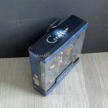 3 pçs neca coraline figura anime coraline & a porta secreta personagem torto modelo boneca estátua conjunta filme móvel brinquedos presentes