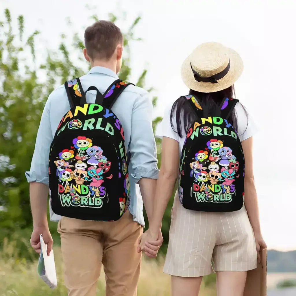Mochila fofa Dandys World para homens e mulheres, legal, estudante, trabalho, mochila, jogo, laptop, bolsa de ombro ao ar livre