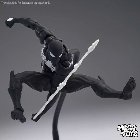 Novo messtooys spiderman figura ct brinquedos preto vermelho homem aranha estatueta bagunça brinquedos anime figura de ação estátua modelo presentes brinquedos do miúdo