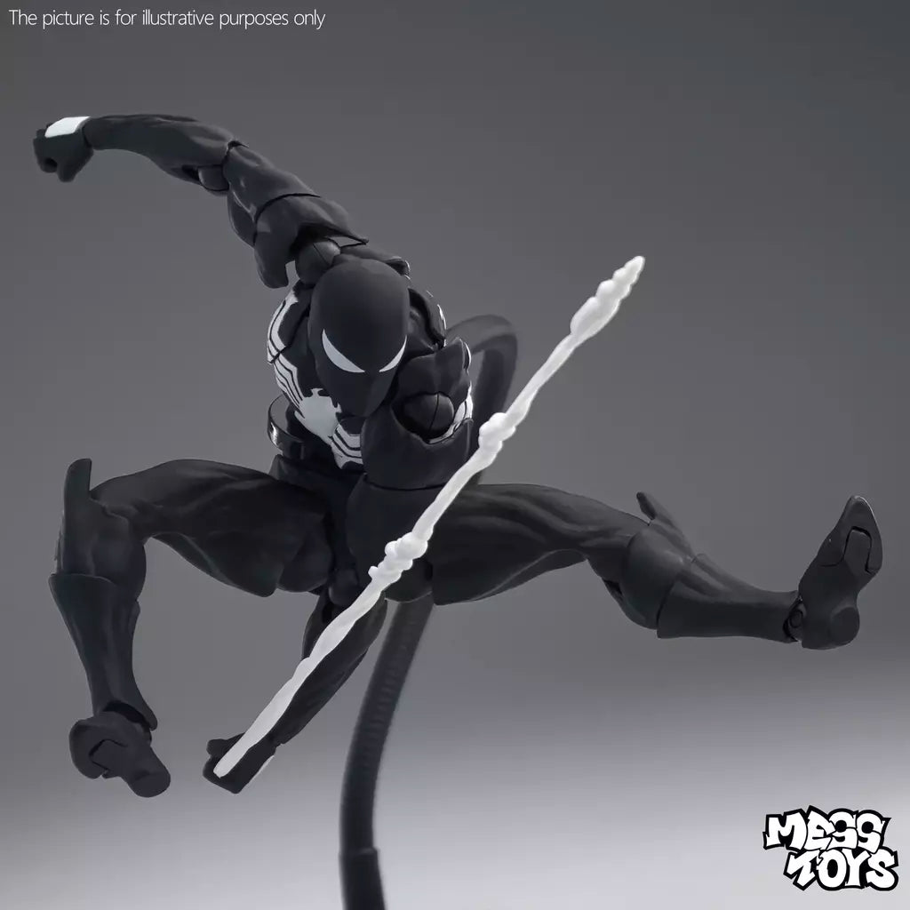 Novos brinquedos bagunça figura do homem-aranha terno preto vizinho simbionte messto brinquedos escarlate vizinho figura de ação ct brinquedos preto vermelho homem aranha