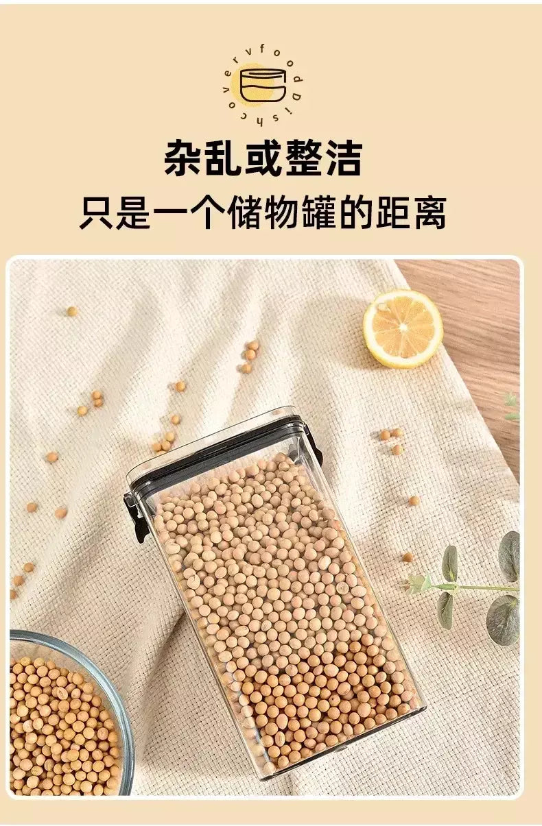 Conjuntos de cozinha empilháveis selados, 460-1800ml, caixa de plástico para armazenamento de alimentos, garrafa multigrãos, frutas secas, chá, recipientes de armazenamento