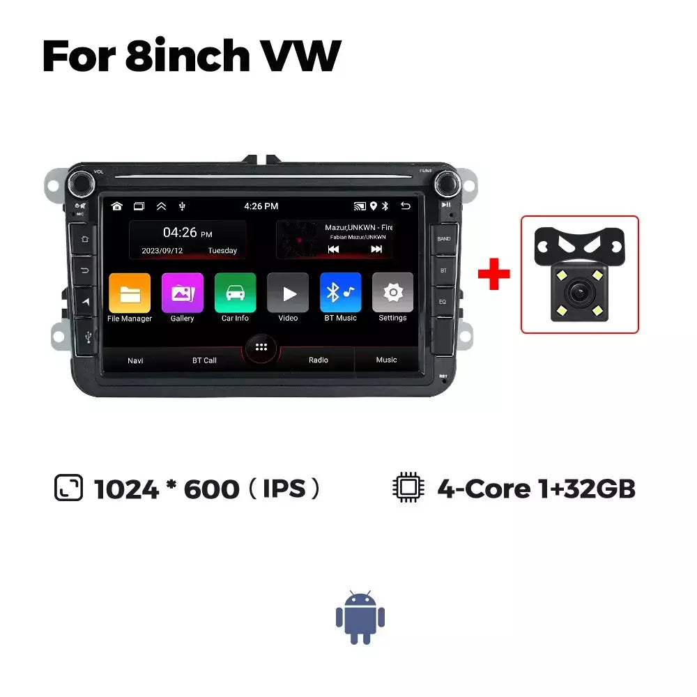 Mekede android autoradio para volkswagen passat b6 b7 golf 5 6 polo jetta skoda rádio do carro multimídia playergps wifi rds carplay