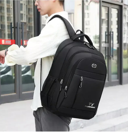 Mochila com zíper multicamadas, mochila de viagem de grande capacidade, mochila para homens e mulheres, mochila para computador de negócios, estudante b