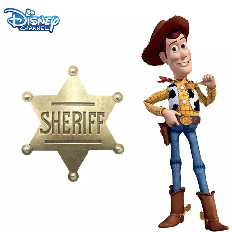 Disney toy story retro pinos de metal xerife woody saco broche dos desenhos animados anime emblemas denim lapela pino jóias brinquedo crianças presente aniversário