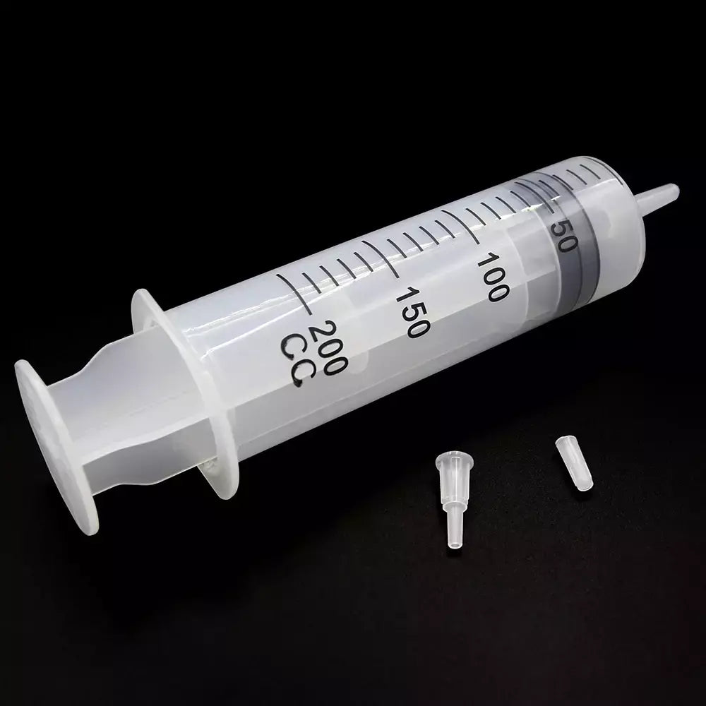 Seringas grandes de 100-550ml com tubo para seringas de plástico líquido com tampa de ponta para distribuição de cola, rega, recarga, alimentação