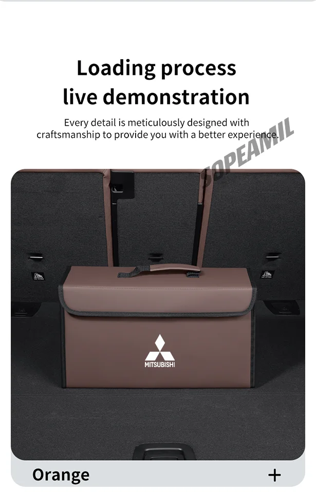 Caixa organizadora de porta-malas de carro, caixa traseira, armazenamento de arrumação, para mitsubishi outlander pajero asx colt lancer l200 triton ralliart