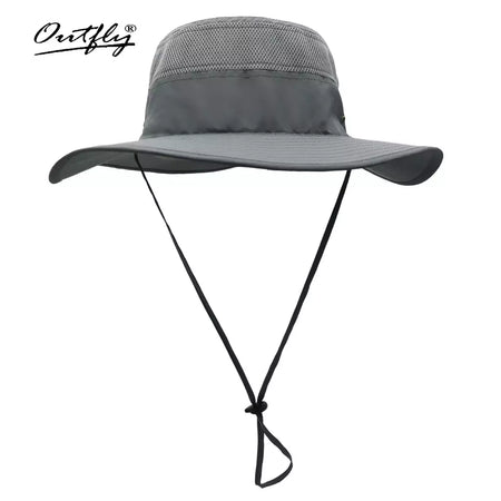 Chapéu de balde para homens e mulheres, protetor solar de pescador, Chapéu Panamá Sol, Rede Respirável de Pesca, Chapéu Grande de Secagem Rápida, Chapéu Caminhada