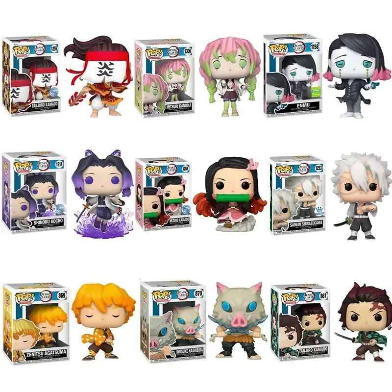 Funko Pop Demon Slayer Nezuko Kamado 868 # Mitsuri Kanroji 1306 # Inosuke Hashibira 875 # Tanjiro Kamado 867 # Enmu 1158 # Brinquedos modelo
