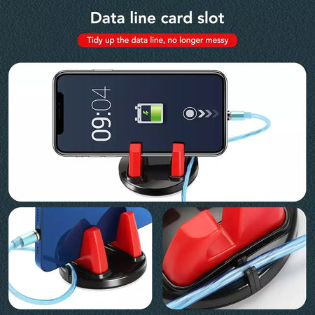 Suporte do telefone do carro do silicone macio Anti Slip, Suporte do telefone móvel, Suporte do painel do GPS, Suporte de 360 graus