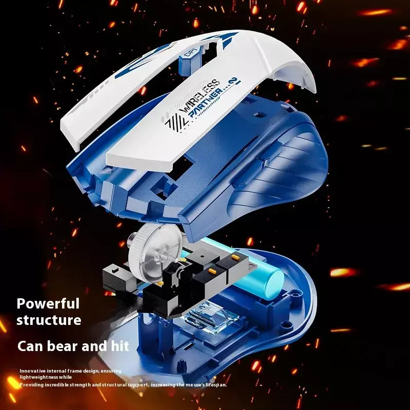 Obame 2025new silencioso bluetooth sem fio mouse recarregável display de nível da bateria para computador pc portátil escritório gaming mouse