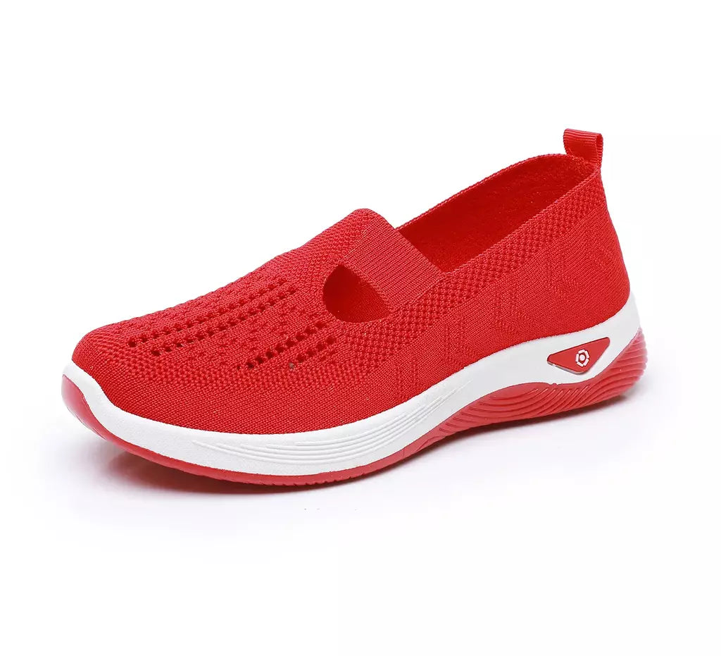 2025 tênis feminino respirável deslizamento em sapatos de caminhada malha baixa superior das mulheres sapatos vulcanizados sola macia sapatos femininos leves