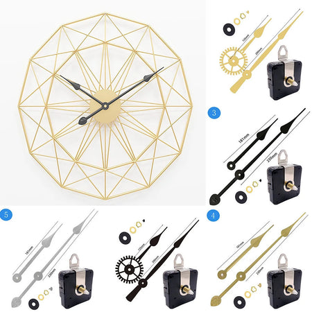 Mecanismo de relógio de parede, peças do mecanismo de movimento de parede, estilo simples, movimento para reparo, relógio diy, substituição de quartzo