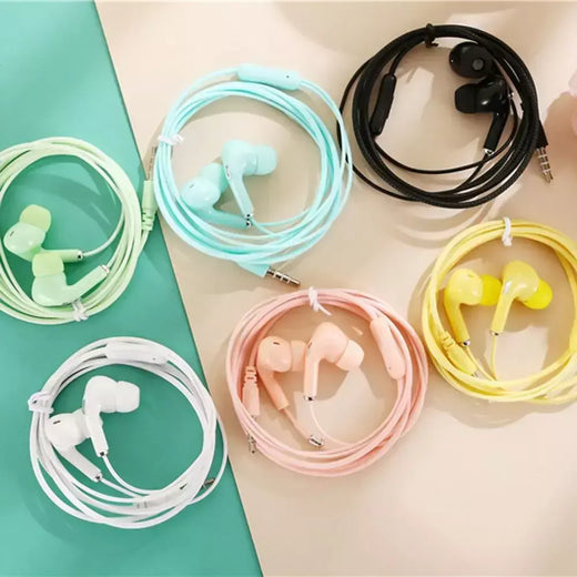 Fone de ouvido com controle intra-auricular de alta definição, fone de ouvido portátil com microfone, 3,5mm