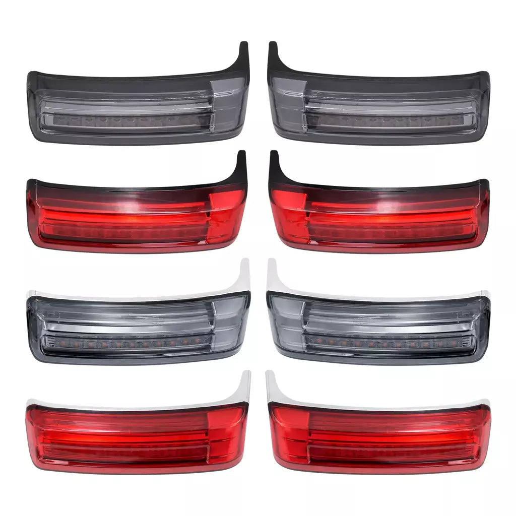 Alforje led para motocicleta, lâmpada de giro, luzes de freio para harley touring road king 97-2022 electra street glide cvo limitado