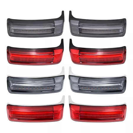 Alforje led para motocicleta, lâmpada de giro, luzes de freio para harley touring road king 97-2022 electra street glide cvo limitado