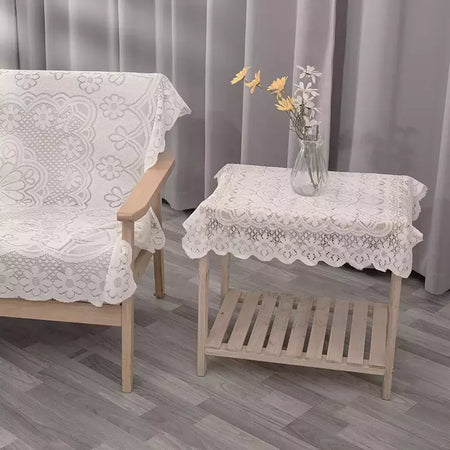 Toalha De Mesa De Renda Branca, Cobertura De Mesa De Jantar, Decoração De Festa De Casamento, Tampas De Mesa, Sala De Estar, Decoração De Mesa