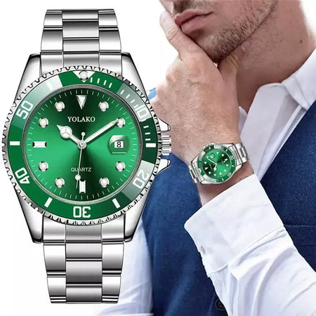 Relógio de moda casual montre homme negócios masculino relógio de quartzo calendário água verde wok fantasma esporte masculino relógio de pulso