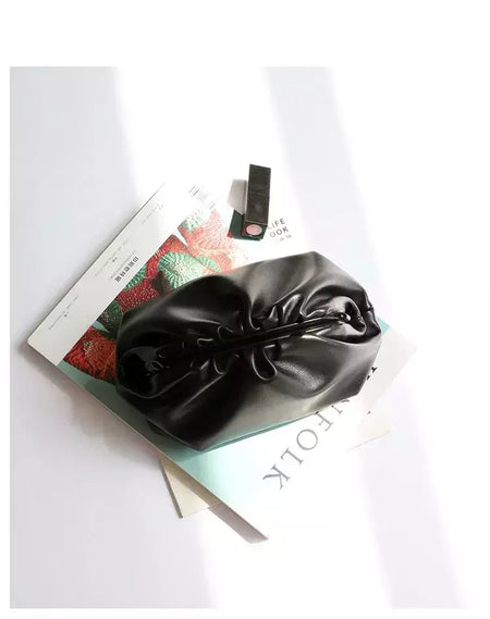Saco de Nuvem de Couro Genuíno para Mulheres, Couro Macio, Ombro Crossbody Bags, Alta Qualidade, Embreagens Femininas Noite, Senhoras, 2023